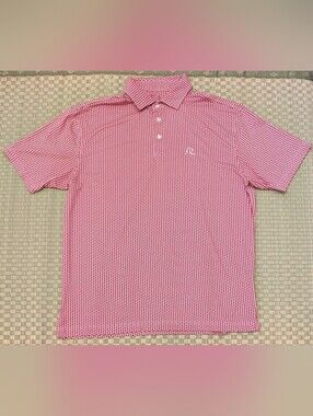 Rhoback The Don't Mess Golf Polo Maroon Men's Size Medium Made in Korea *Flaw*
